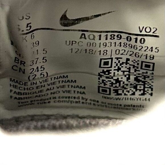 Nike Metcon 5 AQ1189-010 Mens Size 6.5 Gray Athletic Gym Running Shoes Used - Picture 11 of 12